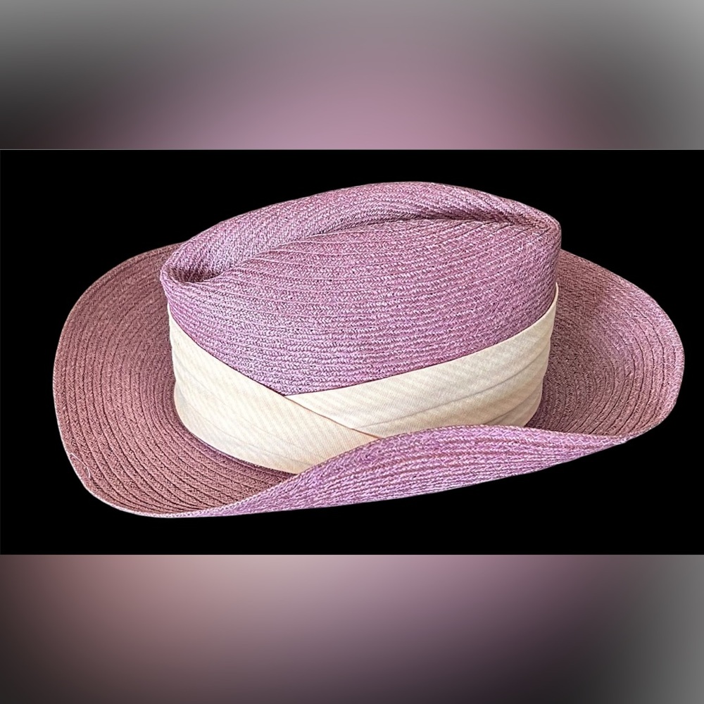 Vintage Mid Century Genuine Milan Weave Straw Hat.